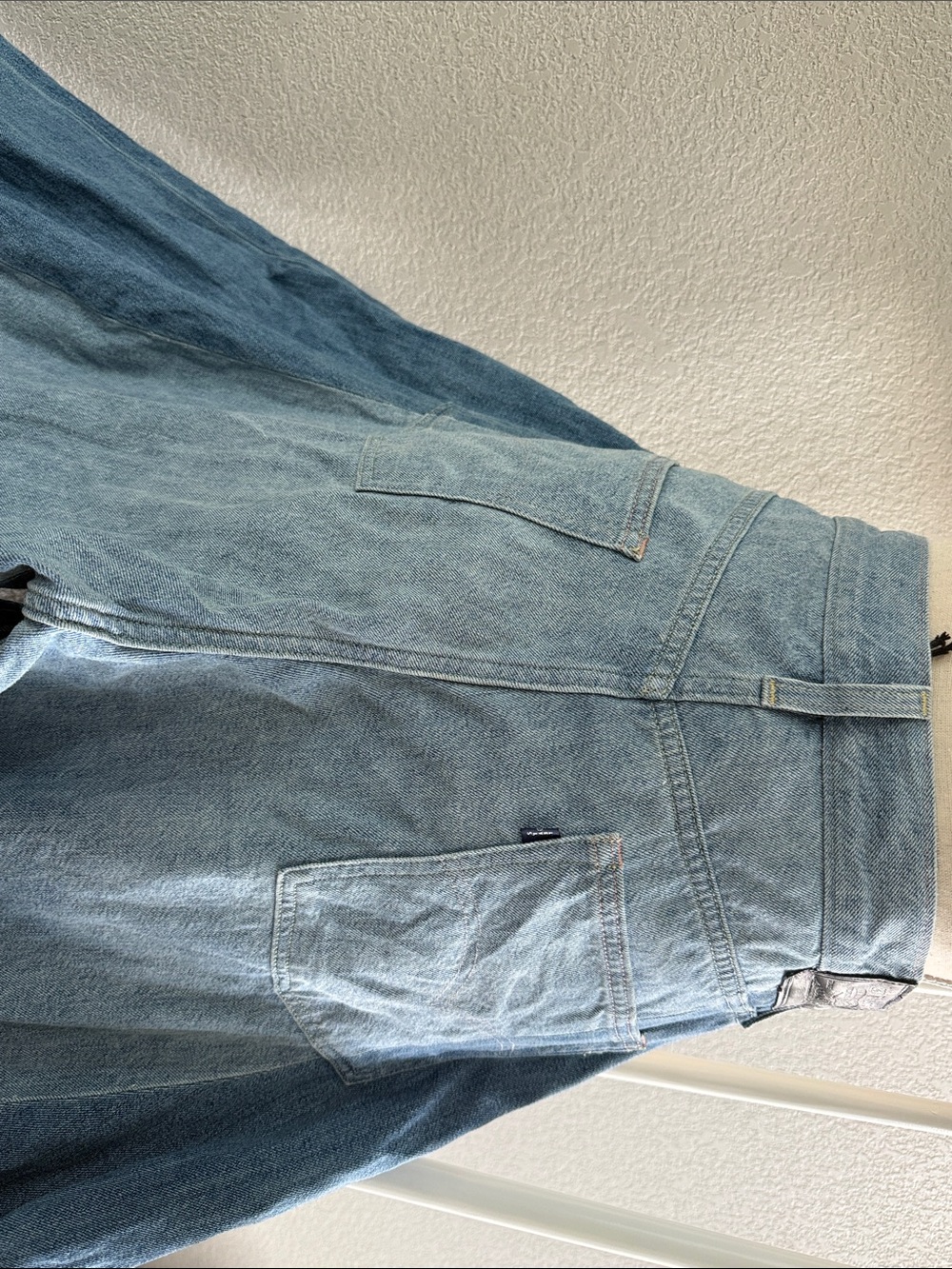 NWT Rare Levi's Premium Blue Tab Roper Extra Wide Leg Patchwork Jeans - Size 32 - Picture 6 of 14